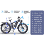 Dual Motor Electric Bike, 2000W Total, 48V 23Ah, 26" Fat Tires | Ridstar E26 PRO - Image 5
