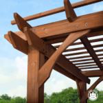 12x10 Ft Cedar Wood Pergola, Wind-Resistant with PowerPort | Backyard Discovery - Image 5