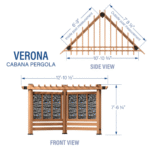 Cedar Cabana Pergola with Privacy Panels, Poolside or Patio | Backyard Discovery Verona - Image 2