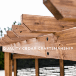 Cedar Cabana Pergola with Privacy Panels, Poolside or Patio | Backyard Discovery Verona - Image 5