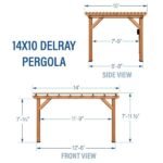 14x10 Ft Outdoor Pergola with Wide Canopy & PowerPort | Delray - Image 13