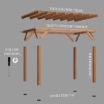 14x10 Ft Outdoor Pergola with Wide Canopy & PowerPort | Delray - Image 3
