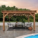 14x10 Ft Outdoor Pergola with Wide Canopy & PowerPort | Delray - Image 9
