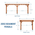 20x12 Ft Premium Cedar Wood Pergola, Multi-Level Roof Trellis | Backyard Discovery Beaumont - Image 5