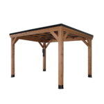 12x9.5 Ft Cedar Slope Roof Gazebo with PowerPort & Steel Roof | Backyard Discovery Arcadia