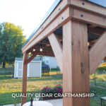 12x9.5 Ft Cedar Slope Roof Gazebo with PowerPort & Steel Roof | Backyard Discovery Arcadia - Image 3