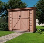 8x4 Ft Vertical Wood Storage Shed with Double Doors, Cedar | Outdoor Living Today SpaceSaver - Image 4