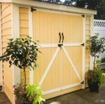8x4 Ft Vertical Wood Storage Shed with Double Doors, Cedar | Outdoor Living Today SpaceSaver - Image 3