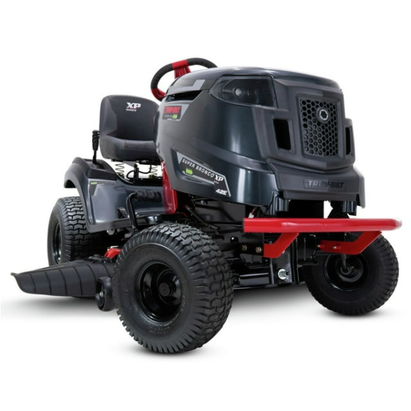42-Inch 56V Electric Riding Lawn Tractor, 60Ah Lithium-Ion, Cuts 2 Acres | Troy-Bilt Bronco 42E XP