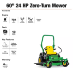 60-Inch 24 HP V-Twin ELS Gas Dual Hydrostatic Zero-Turn Riding Mower, 4.5 Gal Tank | John Deere Z515E - Image 10