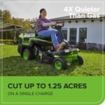 30-Inch 60V Electric Riding Lawn Tractor, 16HP Equivalent, 4x 8.0Ah Batteries | Greenworks CrossoverT - Image 7