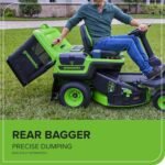30-Inch 60V Electric Riding Lawn Tractor, 16HP Equivalent, 4x 8.0Ah Batteries | Greenworks CrossoverT - Image 8
