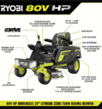 30-Inch 80V Electric Cordless Zero-Turn Mower, 28HP Equivalent, 2x 10Ah Batteries | Ryobi HP - Image 6