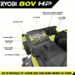 54-Inch 80V Electric Cordless Zero-Turn Mower with Mulch Kit, 42HP Equivalent | Ryobi HP - Image 4