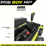 54-Inch 80V Electric Cordless Zero-Turn Mower with Mulch Kit, 42HP Equivalent | Ryobi HP - Image 7