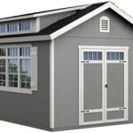 10x12 Ft DIY Wooden Storage Shed with Floor, 7-Ft Sidewalls | Handy Home Windemere