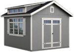 10x12 Ft DIY Wooden Storage Shed with Floor, 7-Ft Sidewalls | Handy Home Windemere - Image 4