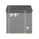 10x12 Ft DIY Wood Storage Shed, 180 Sq Ft, 7-Ft Sidewalls | Handy Home Rookwood - Image 2