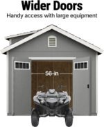 DIY Wooden Storage Shed, 7-Ft Sidewalls, Double Doors with Windows | Handy Home Windemere - Image 2