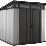 7x7 Ft Resin Storage Shed, 296 Cu Ft, Modern Style, Gray | Keter Artisan
