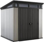 7x7 Ft Resin Storage Shed, 296 Cu Ft, Modern Style, Gray | Keter Artisan - Image 4