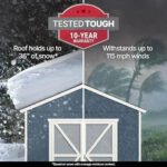10x12 Ft DIY Wooden Storage Shed, 9.5-Ft Peak, 2x4 Framing | Handy Home Rookwood - Image 3
