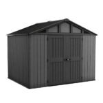 Resin Outdoor Storage Shed, Wood Look, Steel-Reinforced, Weather-Resistant | Keter Stronghold 2.0 - Image 4