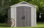 Resin Outdoor Storage Shed, Wood Look, Steel-Reinforced, Weather-Resistant | Keter Stronghold 2.0 - Image 2