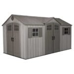 15x8 Ft Outdoor Storage Shed, Rough-Cut Texture, Adjustable Shelving | Lifetime 60318 - Image 4