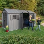15x8 Ft Outdoor Storage Shed, Rough-Cut Texture, Adjustable Shelving | Lifetime 60318 - Image 2